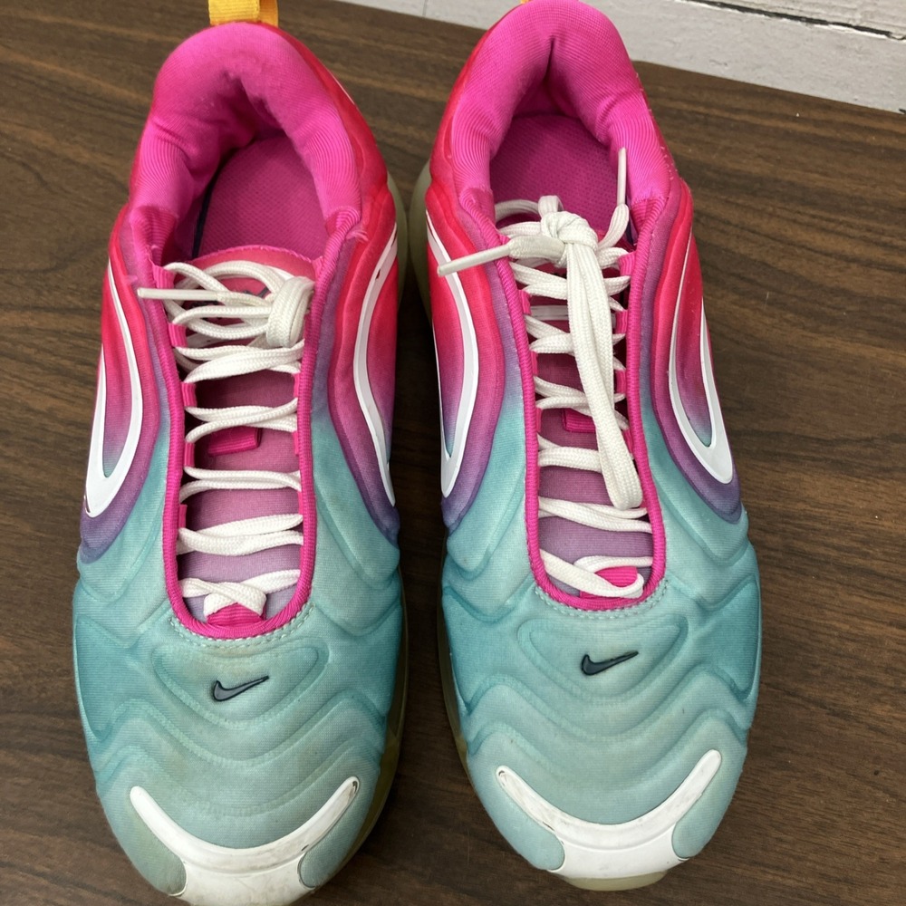 Nike Air Max 720 Shoes Womens Size 8 Pink Blue Aqua Gradient Sneaker - Picture 6 of 10